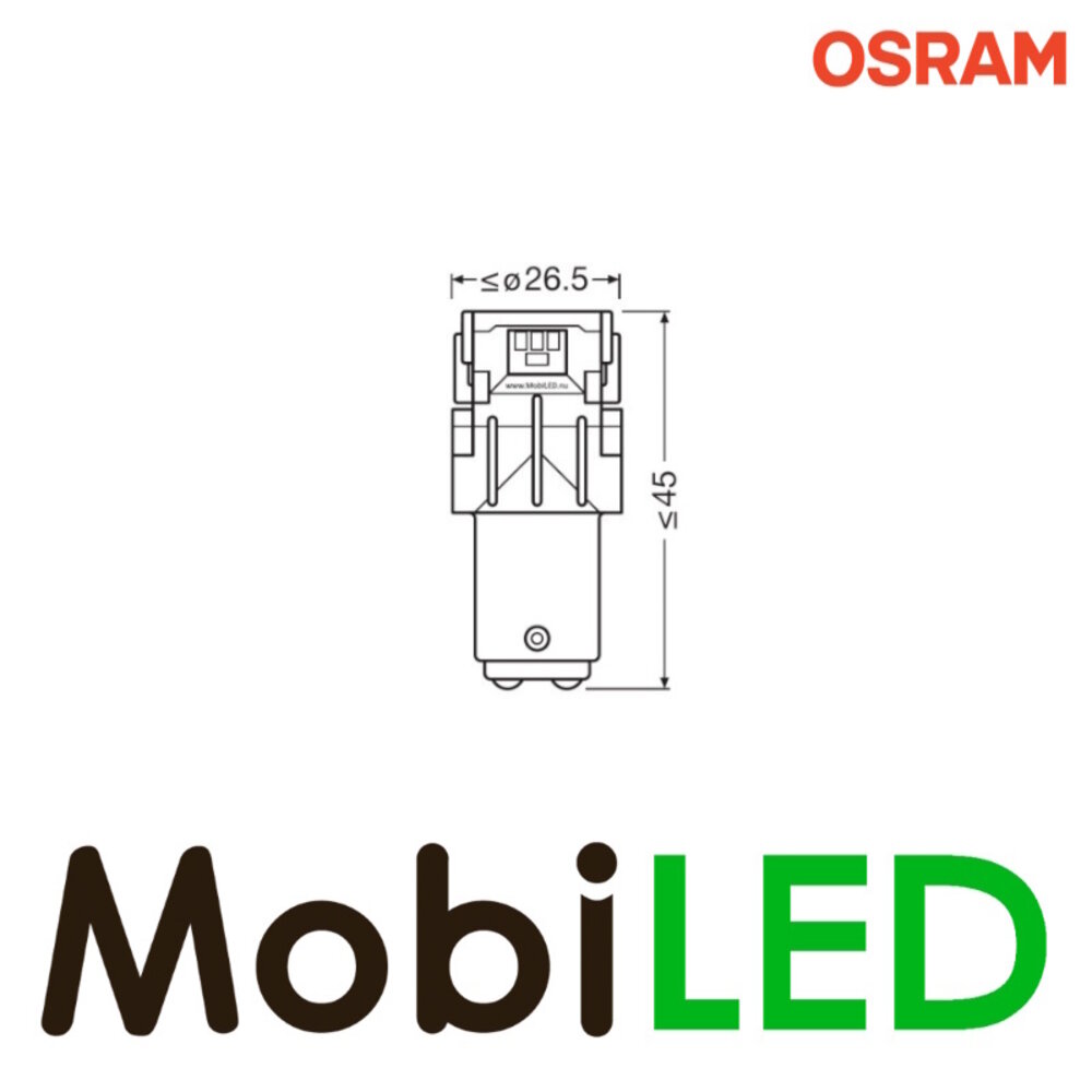 OSRAM OSRAM P21/5W (BAY15d) LEDriving SL (2 piéce) Rouge OSRAM OSRAM P21/5W (BAY15d) LEDriving SL (2 piéce) Rouge