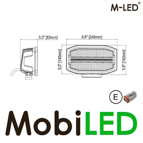 M-LED M-LED Phoenix combo met flitser amber/wit positielicht 9.6 inch E-keur