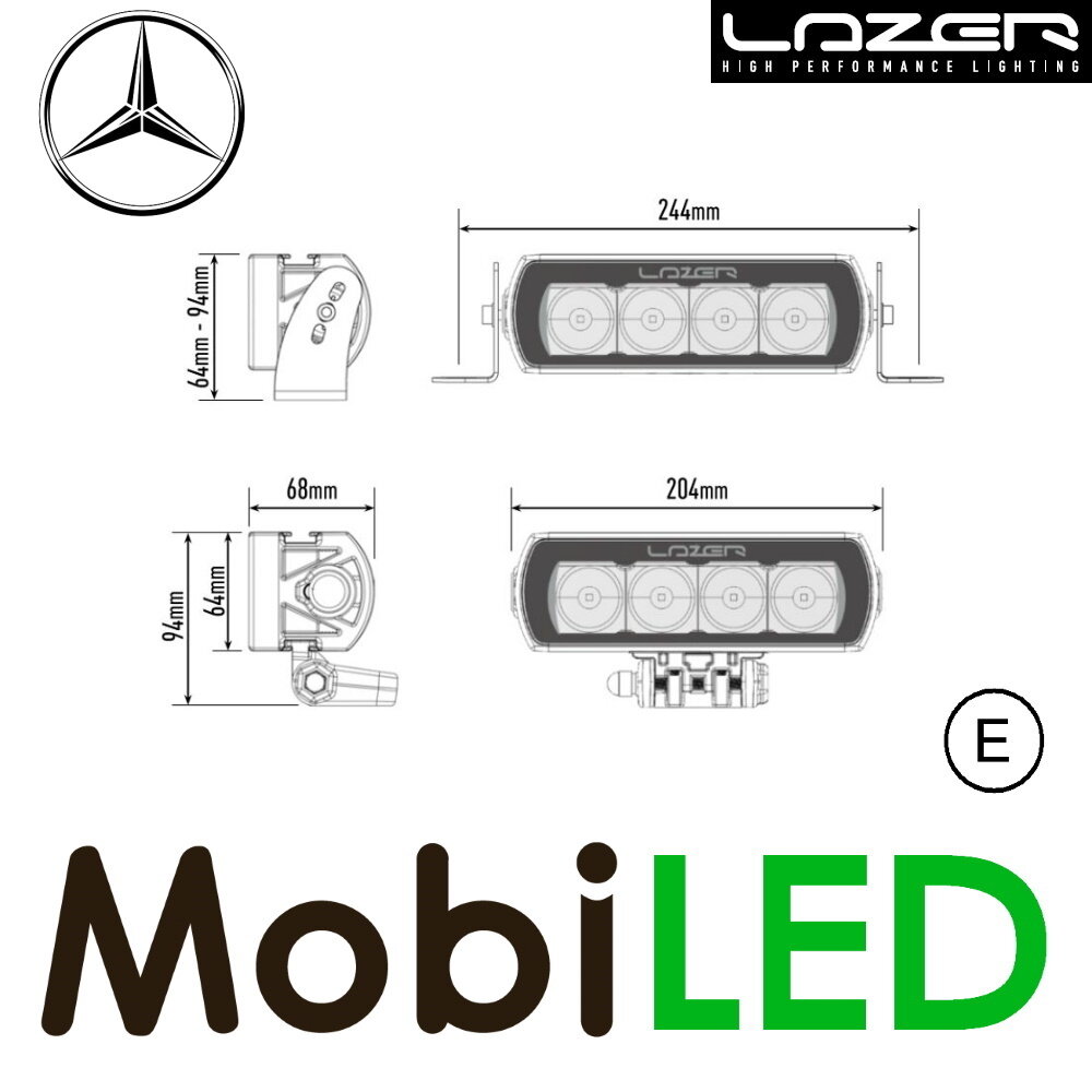LAZER LAZER Grille set Mercedes Vito 2024+ - Wide beam LAZER LAZER Grille set Mercedes Vito 2024+ - Wide beam