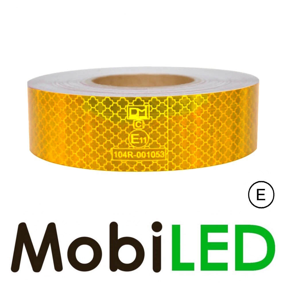 Rol 50m Reflectietape Geel E-keur Rol 50m Reflectietape Geel E-keur
