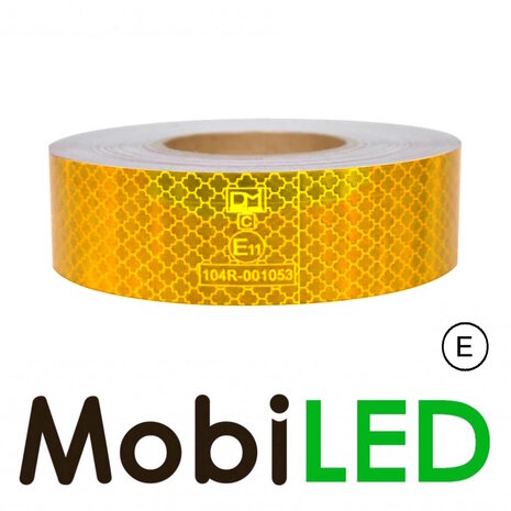 Rol 50m Reflectietape Geel E-keur Rol 50m Reflectietape Geel E-keur