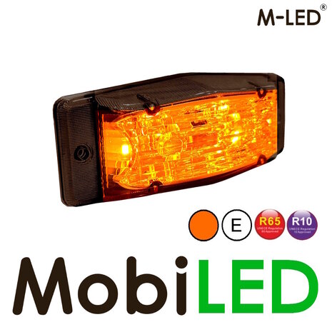 M-LED M-LED Aero Twin double burner amber/white positionlicht and flasher dark lens