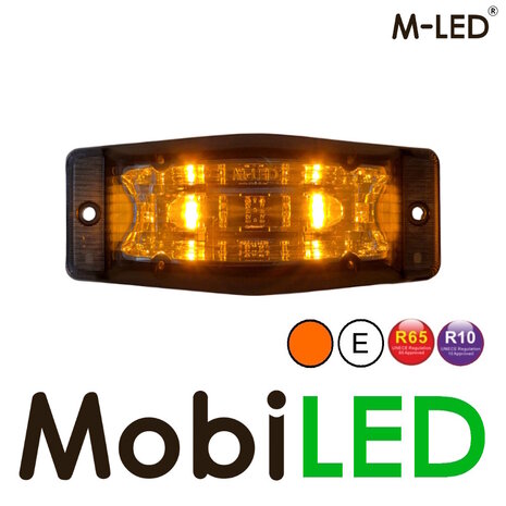 M-LED M-LED Aero Twin double burner amber/white positionlicht and flasher dark lens
