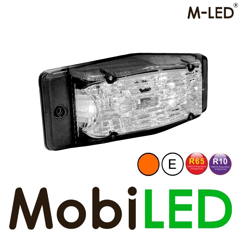 M-LED M-LED Aero Twin double burner amber/white positionlicht and flasher dark lens