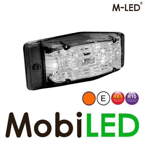 M-LED M-LED Aero Twin dubbelbrander amber/wit positielicht en flitser dark lens M-LED M-LED Aero Twin dubbelbrander amber/wit positielicht en flitser dark lens