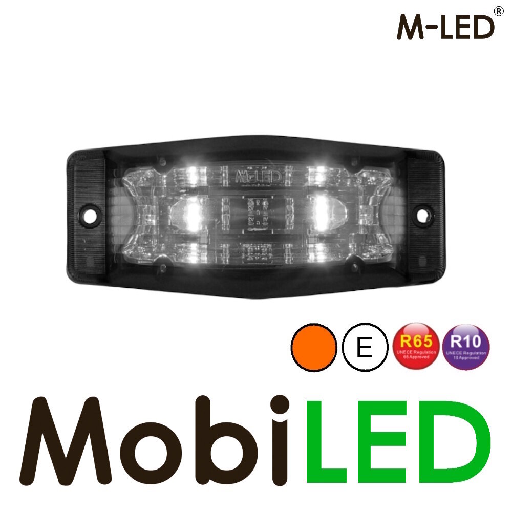 M-LED M-LED Aero Twin double burner amber/white positionlicht and flasher dark lens