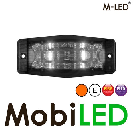 M-LED M-LED Aero Twin dubbelbrander amber/wit positielicht en flitser dark lens M-LED M-LED Aero Twin dubbelbrander amber/wit positielicht en flitser dark lens