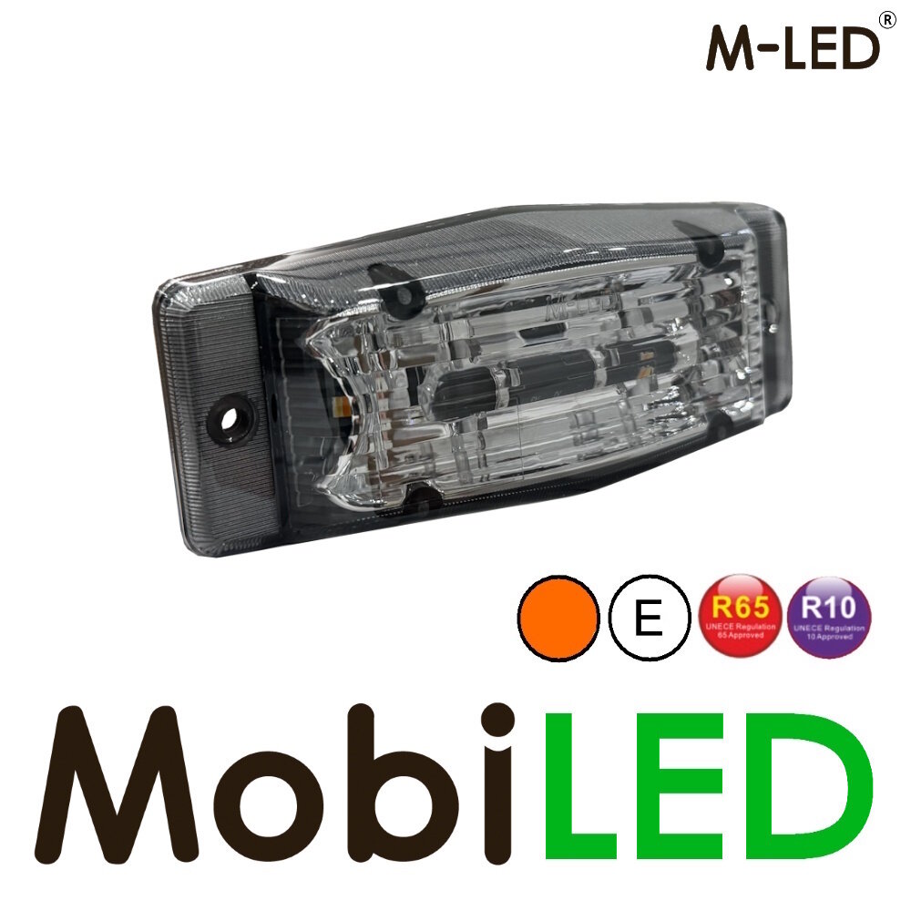 M-LED M-LED Aero Twin double burner amber/white positionlicht and flasher dark lens