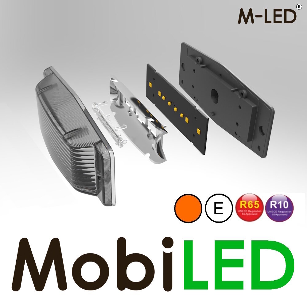 M-LED M-LED Aero Twin double burner amber/white positionlicht and flasher dark lens