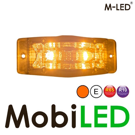 M-LED M-LED Aero Twin double burner amber/white positionlicht and flasher clear lens M-LED M-LED Aero Twin double burner amber/white positionlicht and flasher clear lens
