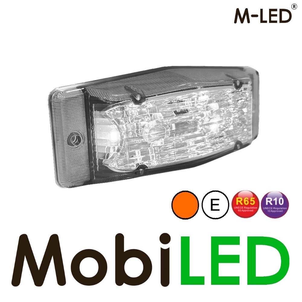 M-LED M-LED Aero Twin double burner amber/white positionlicht and flasher clear lens M-LED M-LED Aero Twin double burner amber/white positionlicht and flasher clear lens