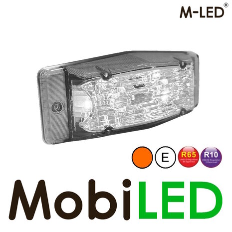 M-LED M-LED Aero Twin double burner amber/white positionlicht and flasher clear lens M-LED M-LED Aero Twin double burner amber/white positionlicht and flasher clear lens