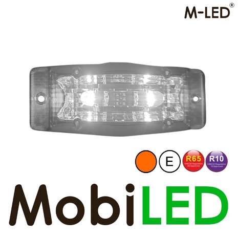 M-LED M-LED Aero Twin double burner amber/white positionlicht and flasher clear lens M-LED M-LED Aero Twin double burner amber/white positionlicht and flasher clear lens
