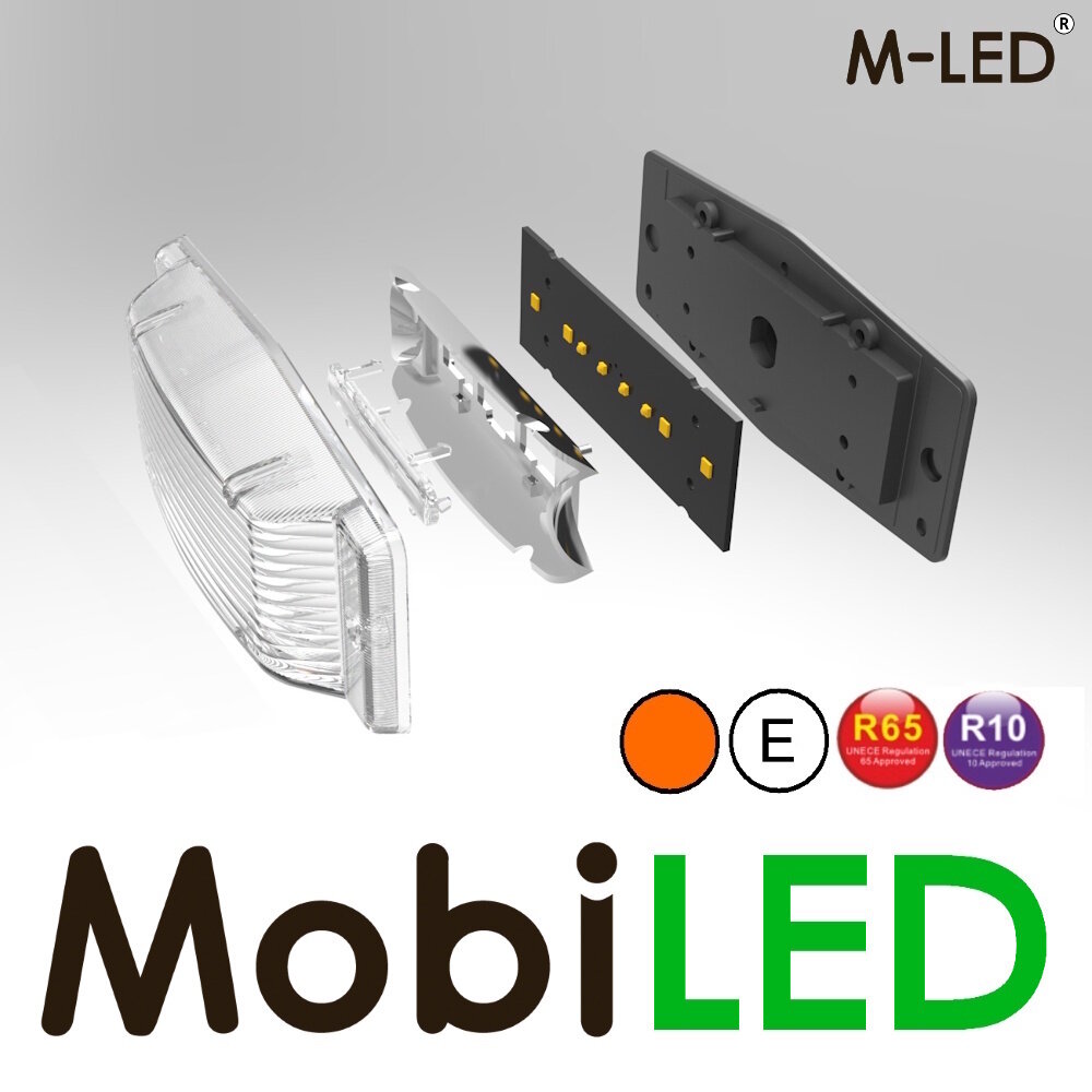 M-LED M-LED Aero Twin double burner amber/white positionlicht and flasher clear lens M-LED M-LED Aero Twin double burner amber/white positionlicht and flasher clear lens