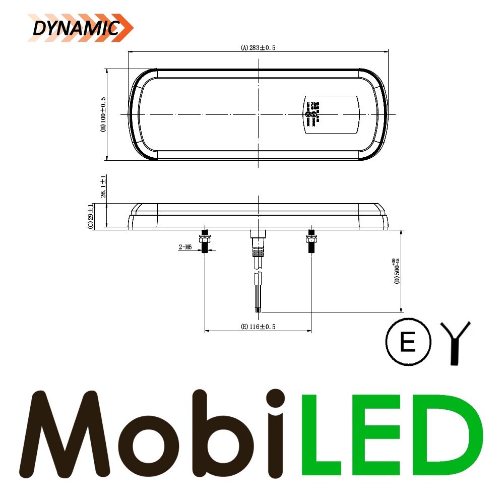 Dynamic rear light 12-24 volt 5 functions E-mark Dynamic rear light 12-24 volt 5 functions E-mark