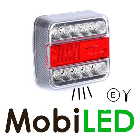 Rear light clear lens license plate lighting 12-24 volts E-mark Rear light clear lens license plate lighting 12-24 volts E-mark