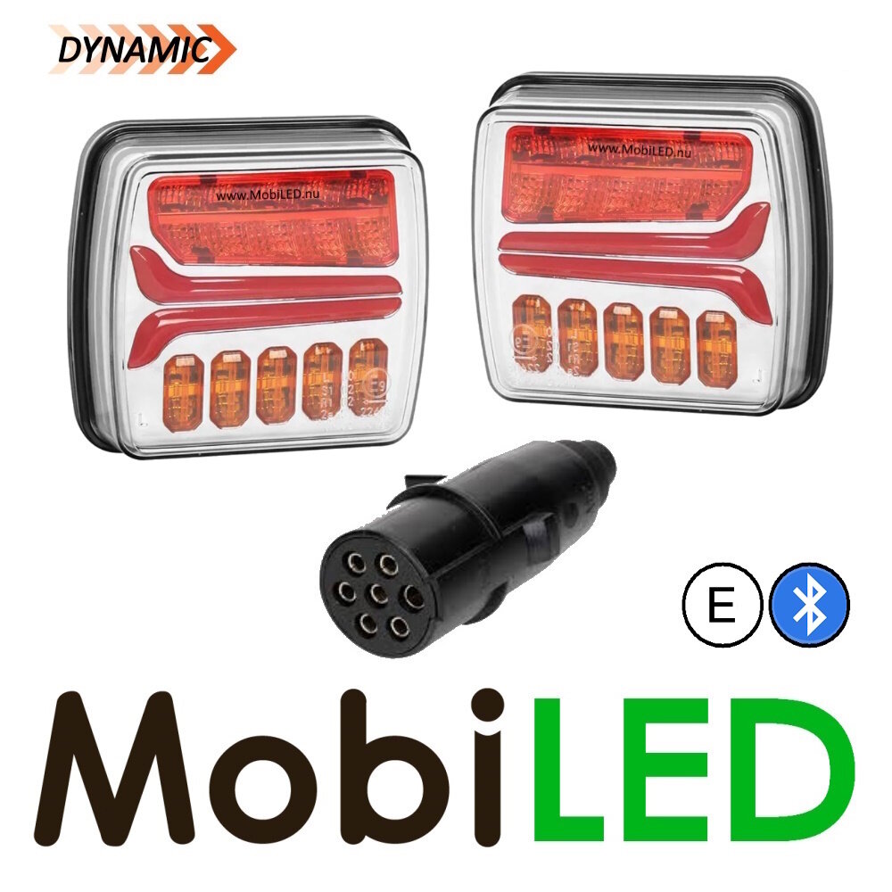 Jeu de feux arrière sans fil aimant 7 broches 24 volts N-type E-marque Jeu de feux arrière sans fil aimant 7 broches 24 volts N-type E-marque