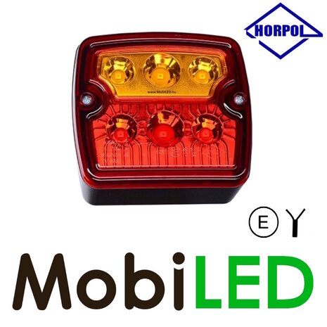 HORPOL Horpol vierkant achterlicht 3 functies E-keur HORPOL Horpol vierkant achterlicht 3 functies E-keur