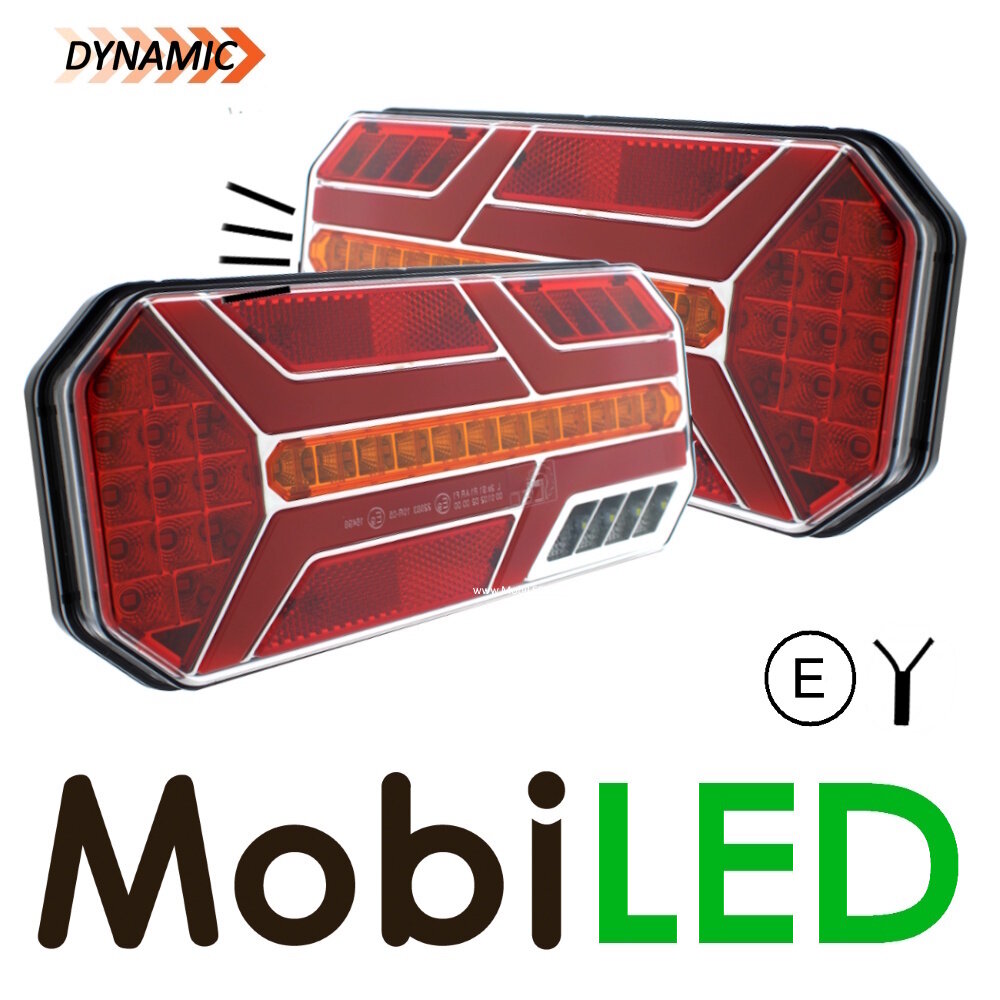 Set dynamische NEON Achterlichten 6 functies E-keur Set dynamische NEON Achterlichten 6 functies E-keur