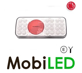 WAS Rear light 3 functions white lens