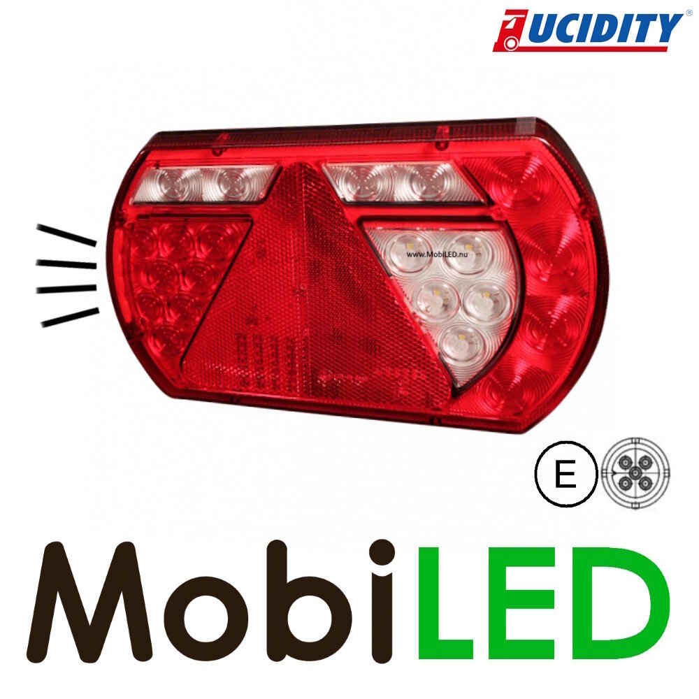 Lucidity Lucidity Rear light LED 12V 6 functions 5PIN right E-mark Lucidity Lucidity Rear light LED 12V 6 functions 5PIN right E-mark