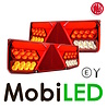 WAS WAS Set NEON look achterlichten driehoek 5 functies E-keur WAS WAS Set NEON look achterlichten driehoek 5 functies E-keur