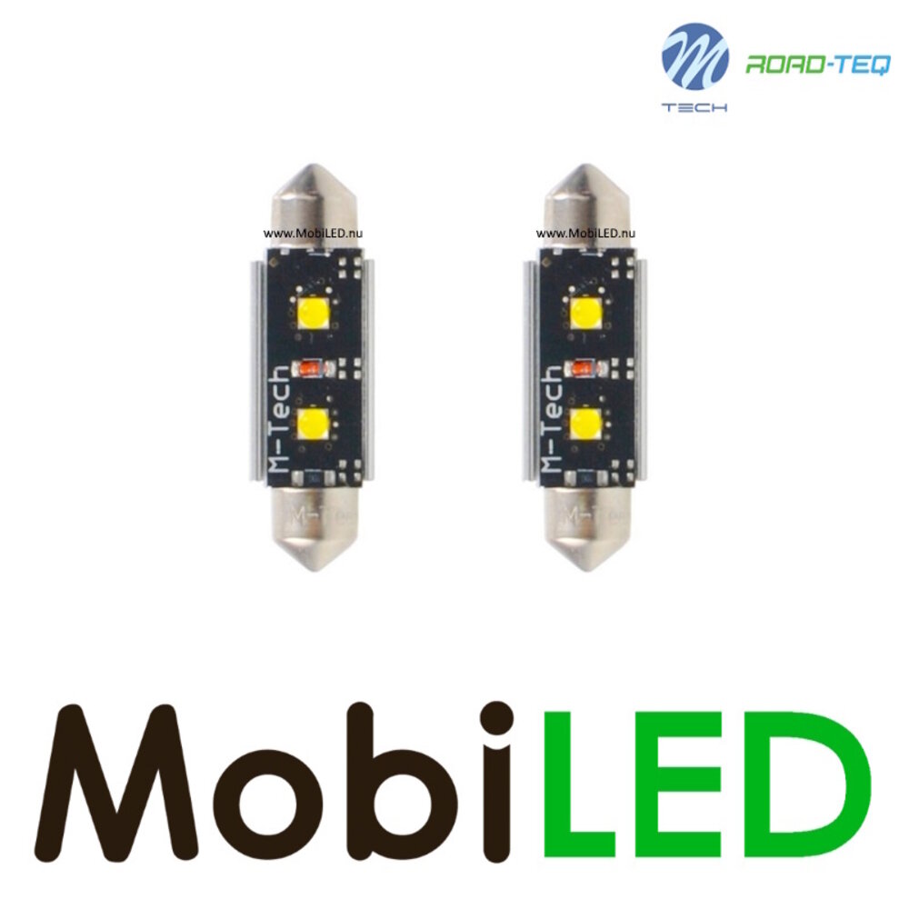 M-Tech M-TECH Blister Platinum LB813W-01B - C5W 36mm,12V 2xHP LED, CANBUS, Wit