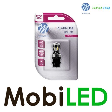 M-Tech M-TECH Blister Platinum LB824W-01B - P27W 3156, 12V 14x2835SMD, CANBUS, Wit