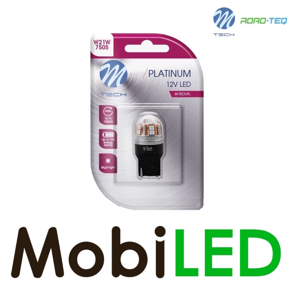 M-Tech M-TECH Blister Platinum LB828R-01B - T20 W21W, 12V 15x2835SMD, CANBUS, Rouge M-Tech M-TECH Blister Platinum LB828R-01B - T20 W21W, 12V 15x2835SMD, CANBUS, Rouge