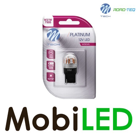M-Tech M-TECH Blister Platinum LB828R-01B - T20 W21W, 12V 15x2835SMD, CANBUS, Rouge M-Tech M-TECH Blister Platinum LB828R-01B - T20 W21W, 12V 15x2835SMD, CANBUS, Rouge
