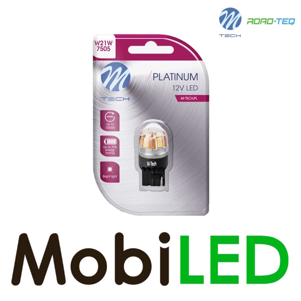 M-Tech M-TECH Blister Platinum LB828W-01B - T20 W21W, 12V 15x2835SMD, CANBUS, Wit M-Tech M-TECH Blister Platinum LB828W-01B - T20 W21W, 12V 15x2835SMD, CANBUS, Wit
