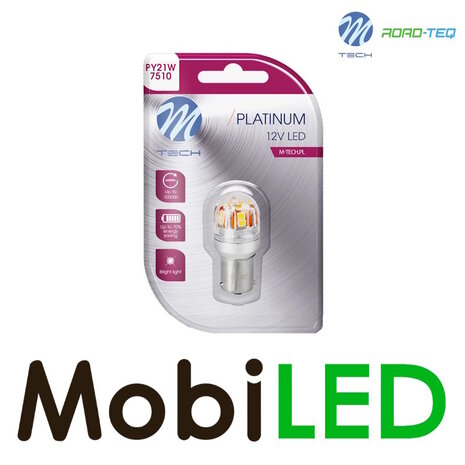 M-Tech M-TECH Blister Platinum LB832Y-01B - PY21W, 12V 15x2835SMD, CANBUS, Amber M-Tech M-TECH Blister Platinum LB832Y-01B - PY21W, 12V 15x2835SMD, CANBUS, Amber