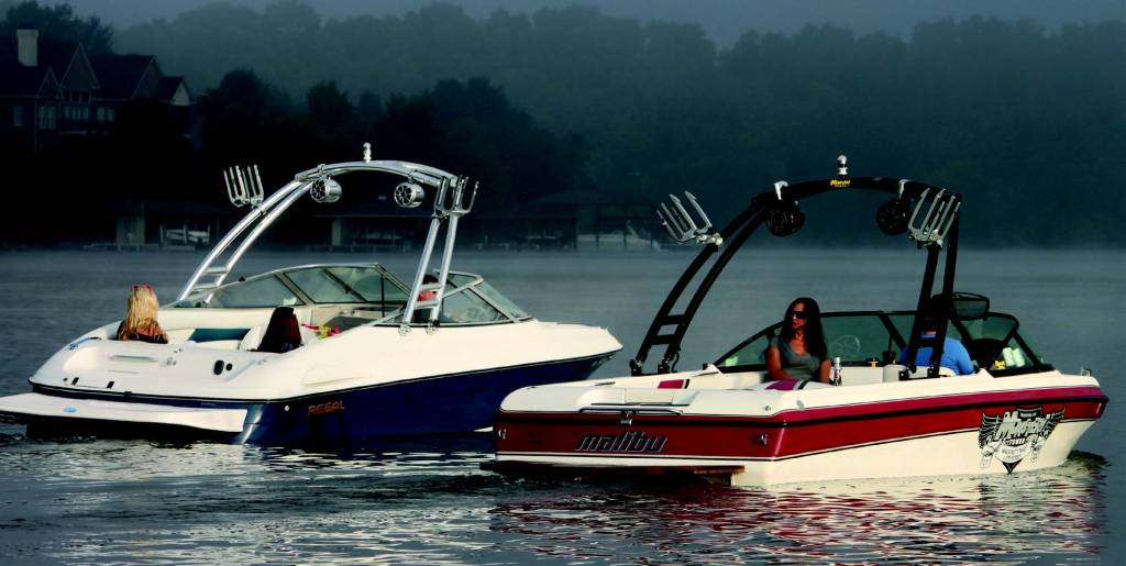 Mtk Forward Facing Wakeboard Tower W Nav Light Ral Color Titan Marine