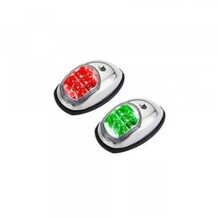 LED-Navigationsseitenleuchten aus Edelstahl – Paar