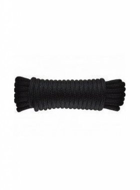 Mooring rope - Double braided Polyester - 10 mm * 6 mtr - Black