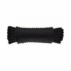 Mooring line - Double braided PP - 12 mm * 8 mtr. Black