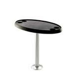Titan Marine Oval black table top - 46 cm * 76 cm.