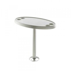Oval – Weiße Tischplatte – 46 cm × 76 cm