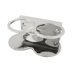 Deluxe-Becherhalter aus Edelstahl – Doppel