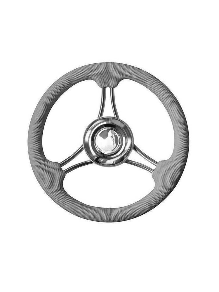 Savoretti Steering Wheel T22RG/35 - Grey/SST - PU Foam Cover Ribbed