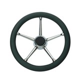 Savoretti Steering Wheel T17B/35 - Black/SST - PU foam Cover - 35 cm.