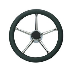 Savoretti Steering wheel T17B - Black/SS - Ø 35cm