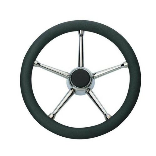 Savoretti Savoretti Stuurwiel T17B/35 - Zwart/RVS - PU-Schuimbekleding - Ø 35cm