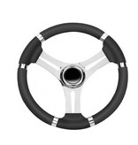 Savoretti Steering wheel - T18RB/35 - Malta - Black/SST - 35 cm.