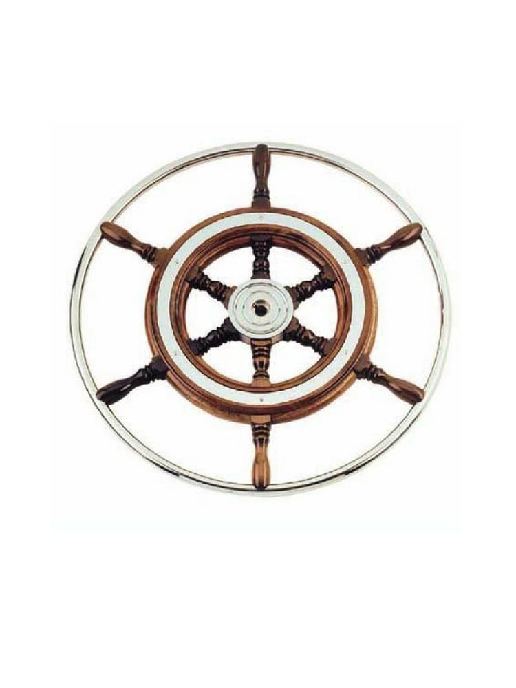 Savoretti Steering wheel T3/49 - Mahogany wood/SST - Ø 49 cm