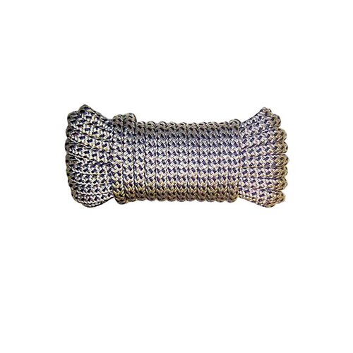 TM Mooring line - Double braided PP - 12 mm * 12 mtr. Black/White