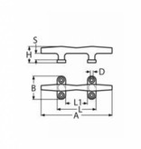 Titan Marine Hollow base cleat - AISI316 - 100 mm