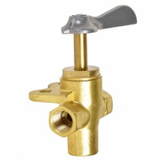 Tank tweewegklep - 1/4" - (6,4 mm) - messing