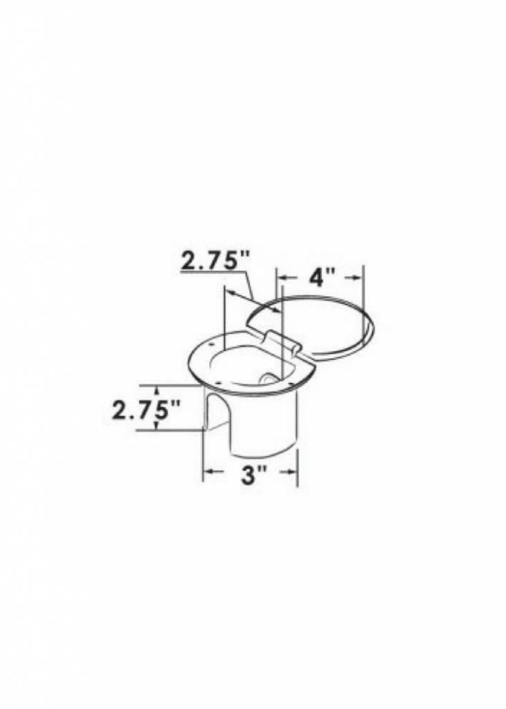 ITC SST Transom Shower - Nylon Hose - Brass Sprayer