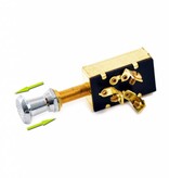 Push/Pull Switch 3-Position Brass